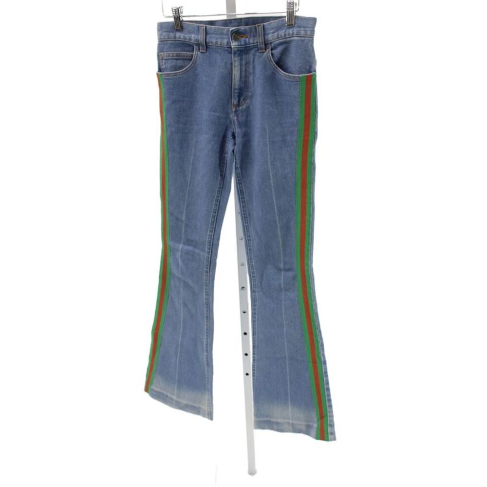 Gucci Unisex Bootcut Flared Jeans Blue Size 22